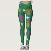 Kerstlampjes over de leggings (Voorkant)