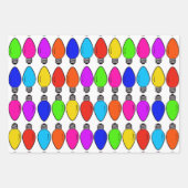 kerstlampjes Patroon Papierbladen overvullen Inpakpapier Vel (Voorkant 2)