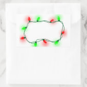 kerstlampjes rechthoekige sticker (Tas)