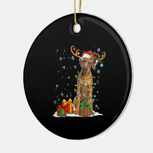 kerstlampjes Rhodesian Ridgeback Dog Keramisch Ornament (Links)