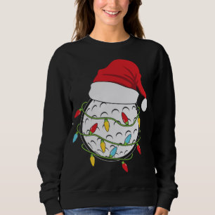 Kerstlampjes Santa Hat Golf Ball Funny Sports Trui