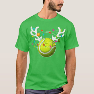 Kerstlampjes Tennis Ball Funny Xmas 164 T-shirt