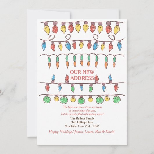 Kerstlampjes Verplaatsende Aankondiging (Voorkant)