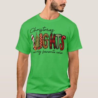 Kerstlampjes zijn mijn favoriete kleuren, grappige t-shirt