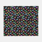 kerstlamppatroon fleece deken (Voorkant (Horizontaal))