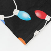 kerstlamppatroon fleece deken (Hoek)