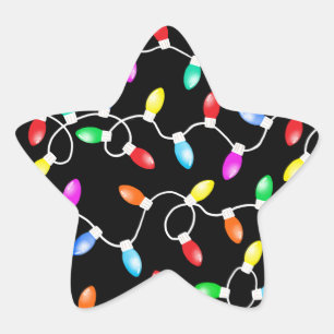 kerstlamppatroon ster sticker