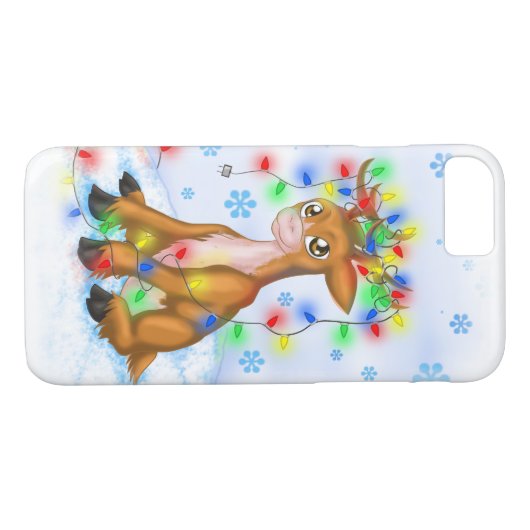 Kerstlamprenrenrendier Case-Mate iPhone Case (Achterkant (Horizontaal))