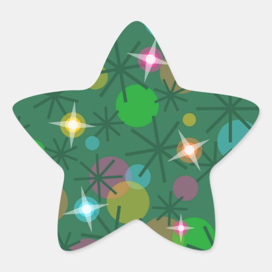 Kerstlampster sticker (Voorkant)