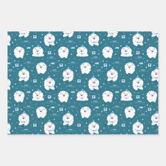 kerstlampverloopplaat set van 3 inpakpapier vel (Voorkant)