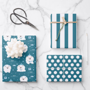 kerstlampverloopplaat set van 3 inpakpapier vel