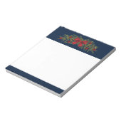 Kerstland met een rode buik en Baubles Notitieblok (Gedraaid)