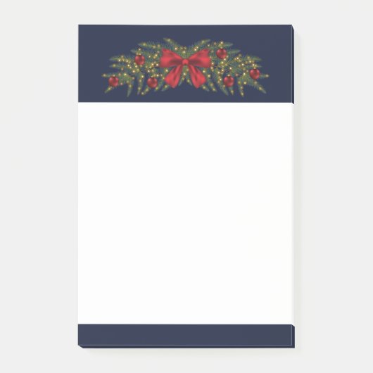 Kerstland met een rode buik en Baubles Post-it® Notes (Voorkant)