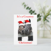 Kerstlandpaarden Feestdagenkaart (Staand voorkant)