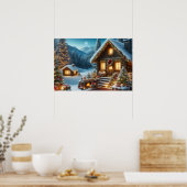 Kerstlandschap Poster (Keuken)