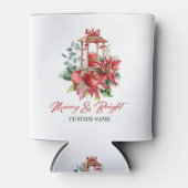 Kerstlantaarn bloemboeket blikjeskoeler (Voorkant)