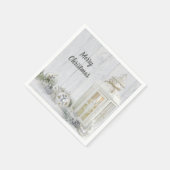 Kerstlantaarn met versieringen servet (Hoek)