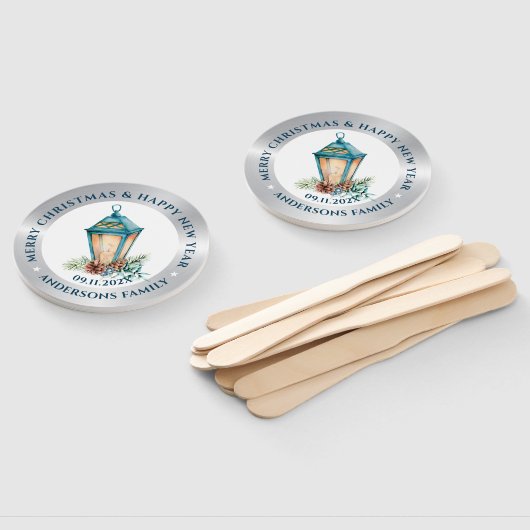 kerstlantaarnsamenstellingen zilver en wit handwaaier (Niet-gemonteerd)