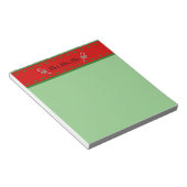 kerstlaptop in feestkleuren notitieblok (Schuin)