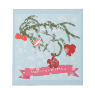 kerstlaptop notitieblok