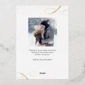 Kerstlegant script Joyful Photo Gold Folie Feestdagenkaart (Achterkant)