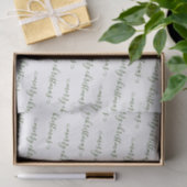 Kerstlegant zwart-wit handgeschreven op maat tissuepapier (Geschenk)