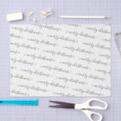Kerstlegant zwart-wit handgeschreven op maat tissuepapier (Craft)