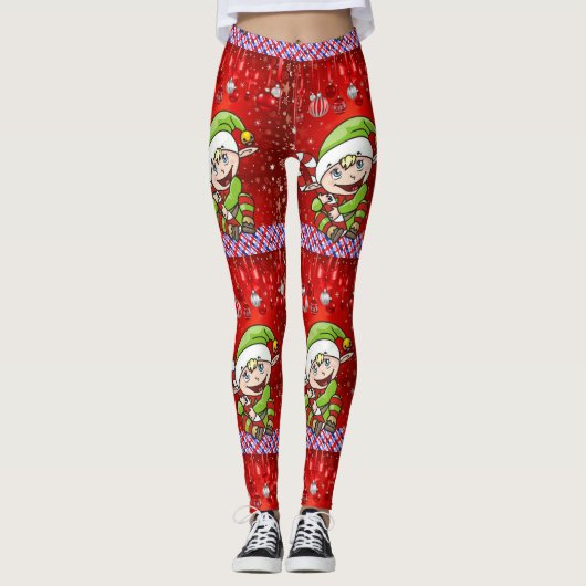 kerstLeggings, Elf Leggings (Voorkant)