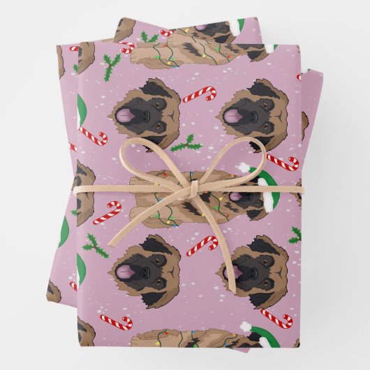 KerstLeonberger Inpakpapier Vel (In situ)