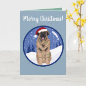 KerstLeonberger Kaart (Gele Bloem)