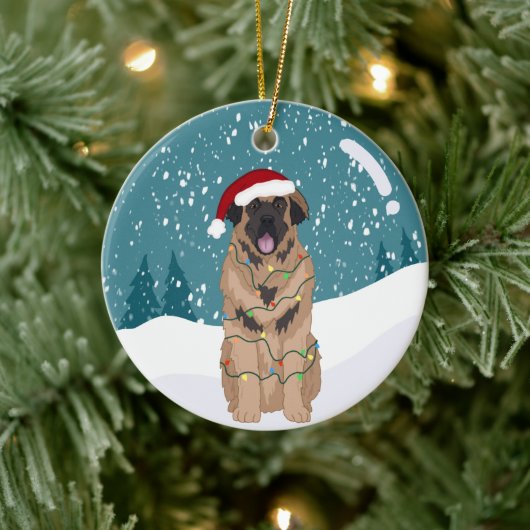 KerstLeonberger Keramisch Ornament (Boom)