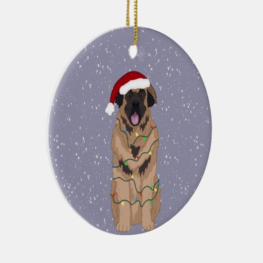KerstLeonberger Keramisch Ornament (Rechts)