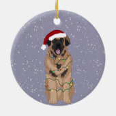 KerstLeonberger Keramisch Ornament (Achterkant)