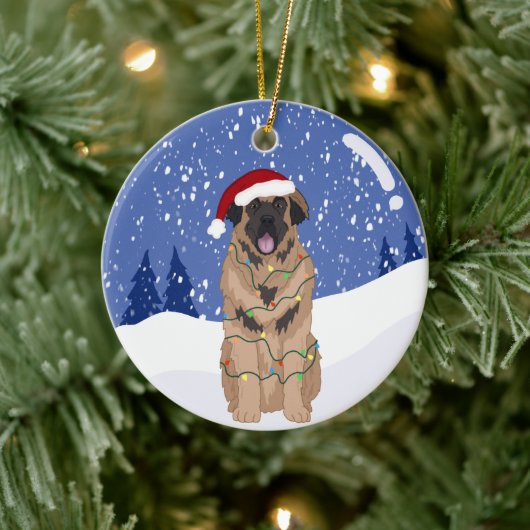 KerstLeonberger  Keramisch Ornament (Boom)