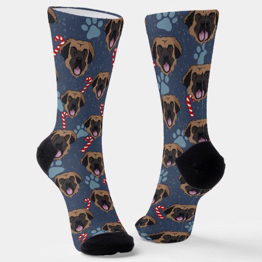 KerstLeonberger Sokken (Gebogen)