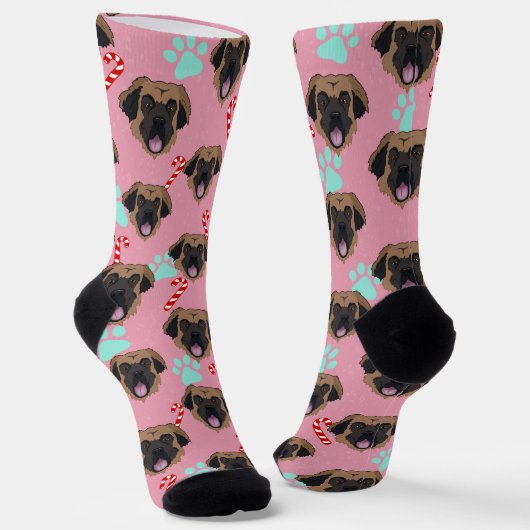 KerstLeonberger Sokken (Gebogen)
