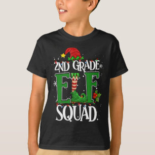 Kerstleraar 2e klas Elf Squad valamlichten T-shirt