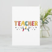 Kerstleraar Bedankkaart (Staand voorkant)