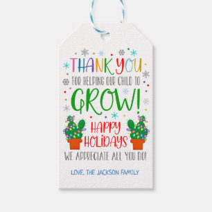 kerstleraar cadeau-Label Cadeaulabel