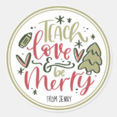 Kerstleraar Citaat Gift Label (Voorkant)