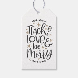 Kerstleraar Citaat Gift Labels Cadeaulabel