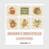 Kerstleraar Collage Stickers (Vel)