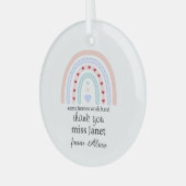 Kerstleraar Dank u gepersonaliseerde Hero Gift Glas Ornament (Voorkant links)