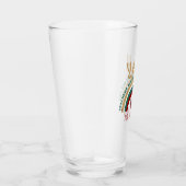 Kerstleraar regenboog leuk cadeau glas (Rechts)