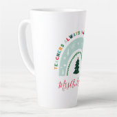 kerstleraar regenboog leuke cadeaubon latte mok (Linkerhoek)