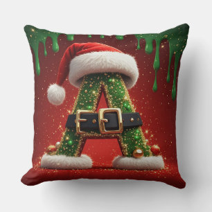 Kerstletter A voor kerstversiering Kussen