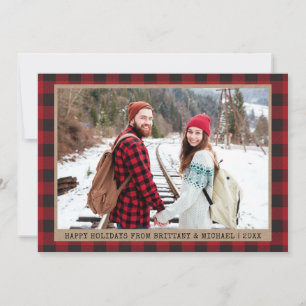 Kerstlettertypemachine Foto Kraft Red Pset Feestdagenkaart