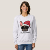 Kerstlicht Frans Bulldog Sweatshirt (Voorkant volledig)