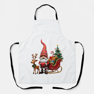 Kerstlicht Gnome Kerstman Sleigh Rijden Hoog Schort