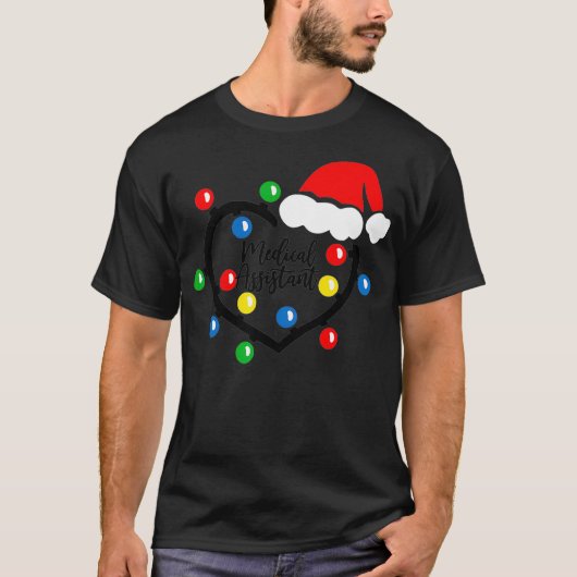 Kerstlicht Medisch assistent verpleegkostuum C T-shirt (Voorkant)